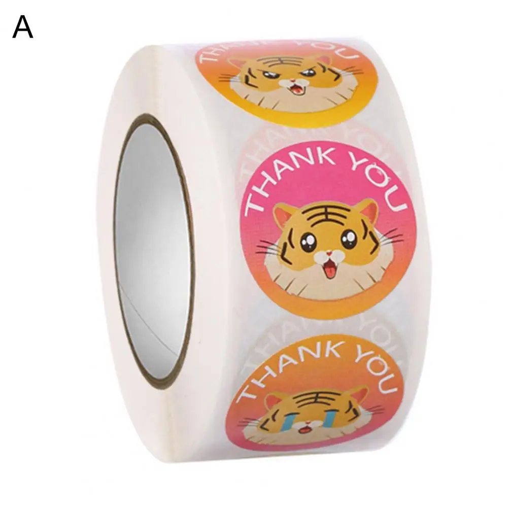Lightweight 1 Roll Cute Lovely Cartoon Design Sticker Self Adhesive Stickers Waterproof   for Students