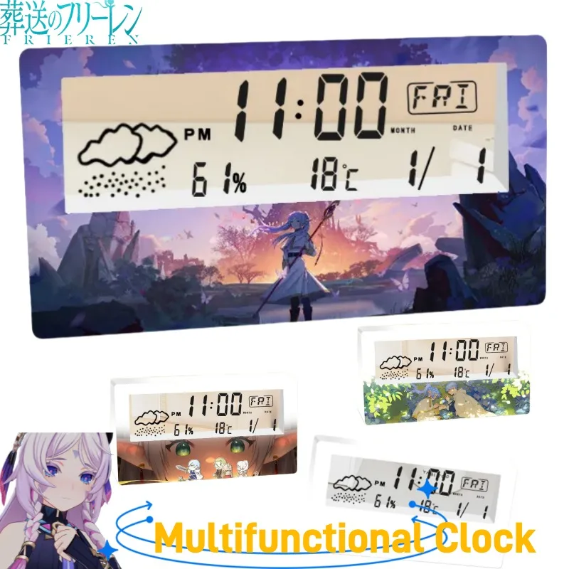 Frieren: Beyond Journey's End New multifunctional electronic alarm clock, simple and modern, for students' bedside or dormitory