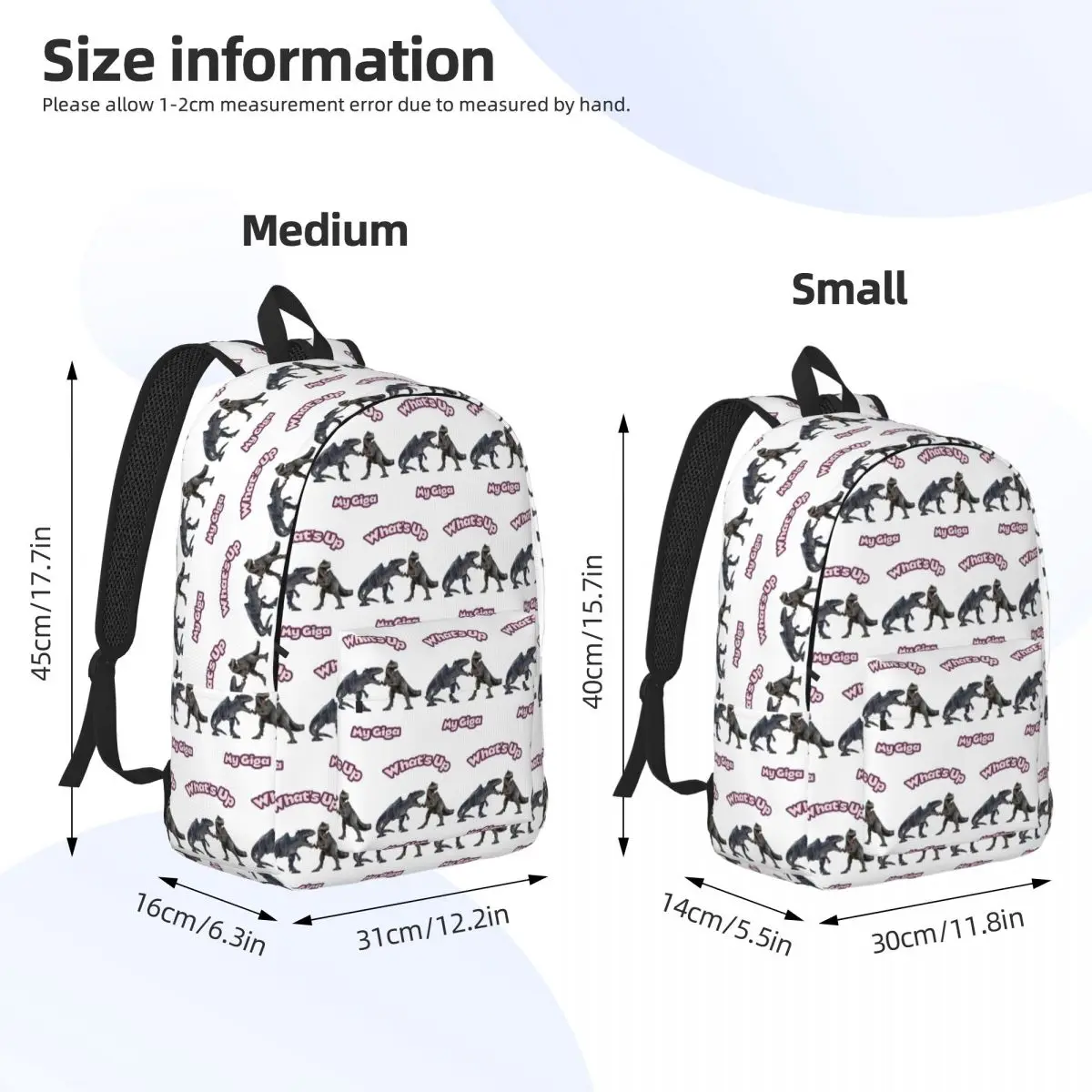 Game Ark Survival Evolved What's Up My Giga Backpack Daypack Large Capacity Children BookBag School Bag Shoulder Bags Men Women