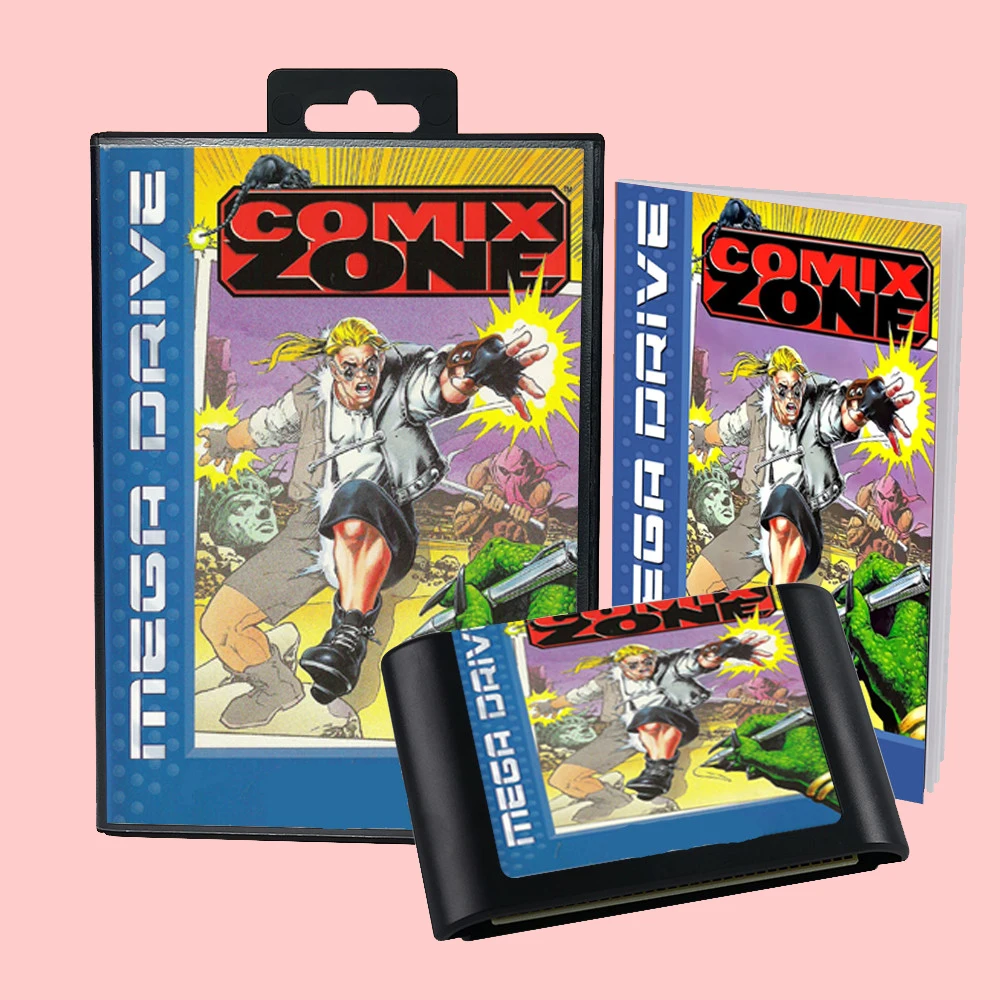 Comix Zone EUR Version Game Card Box Manual For 16 bit Sega MD MegaDrive Genesis Consoles