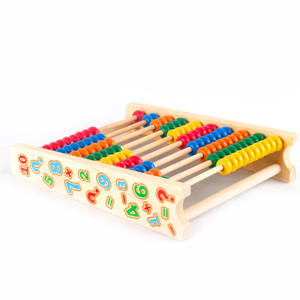 

Abacus Stand 10 Stalls Beads Calculation Frame Early Education Kids Wooden Toys Gifts Bamboo Child Montessori Learning