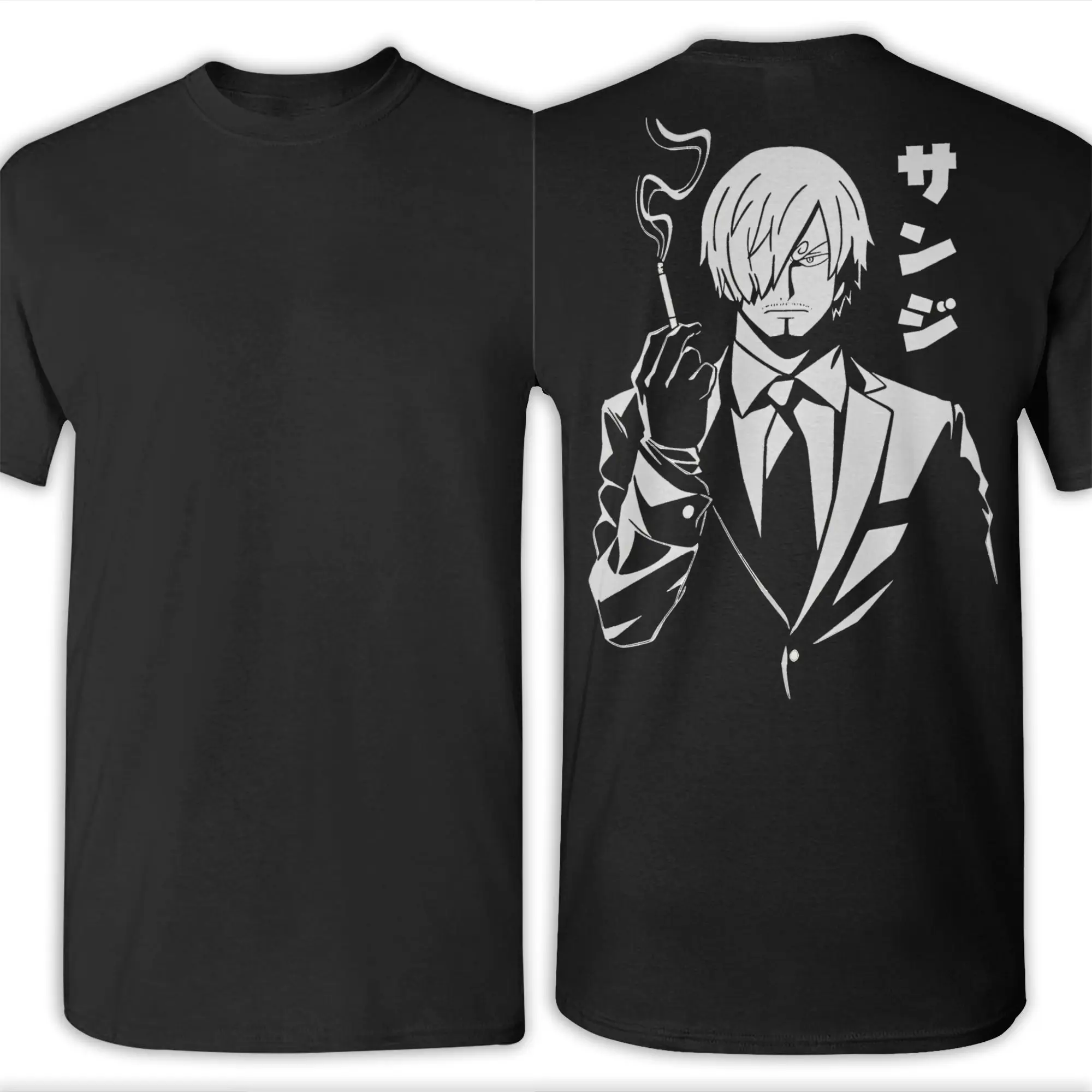 Herren Damen Sanji Vinsmoke Luffy Anime T-Shirts 100% Baumwolle Kleidung Vintage Kurzarm O-Ausschnitt T-Shirts Sommer T-Shirts – Detail 4