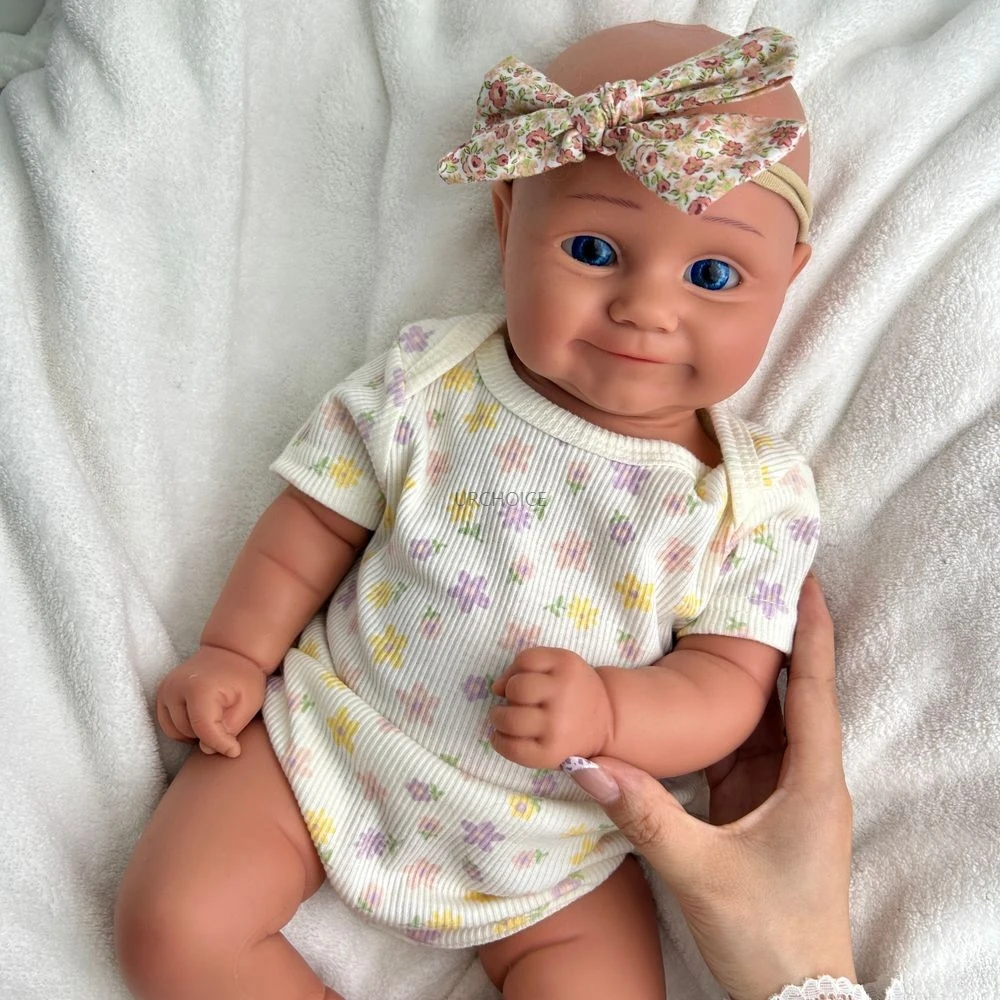 Handmade 3D Skin 20Inch Cuddly Silicone Reborn Baby Girl Maddie Lifelike Washable Soft Touch Doll for Collection Kids Toy