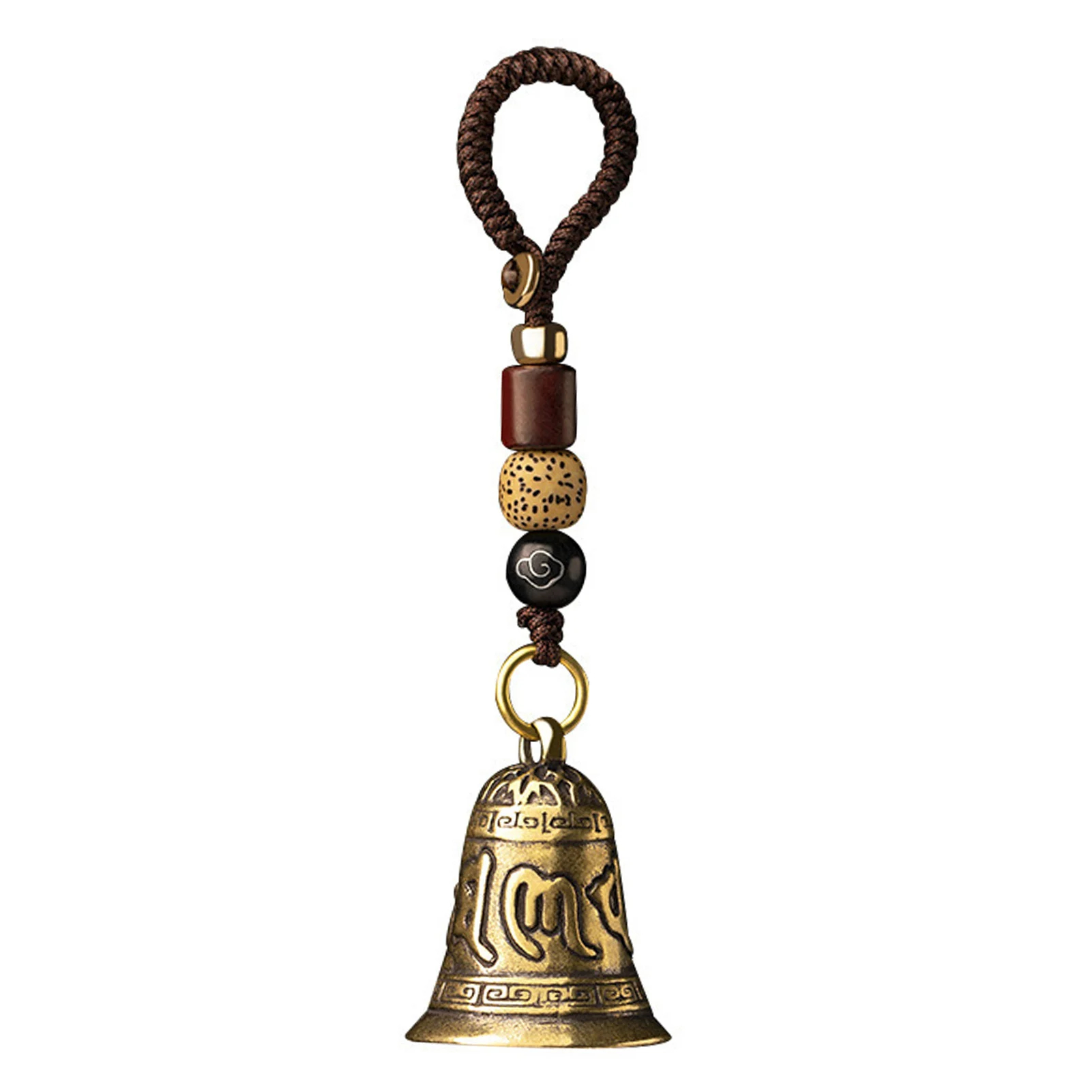 Feng Shui Bell Exquisite Carving Strong Durable Metal Antique Style Car Hanging Bells For Home Bag Keychain Backpack