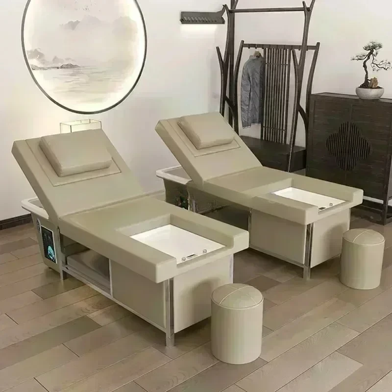 Chaises de lavage de cheveux pour professionnels, lit de spa, machine à shampoing, fournitures de spa, meubles de salon