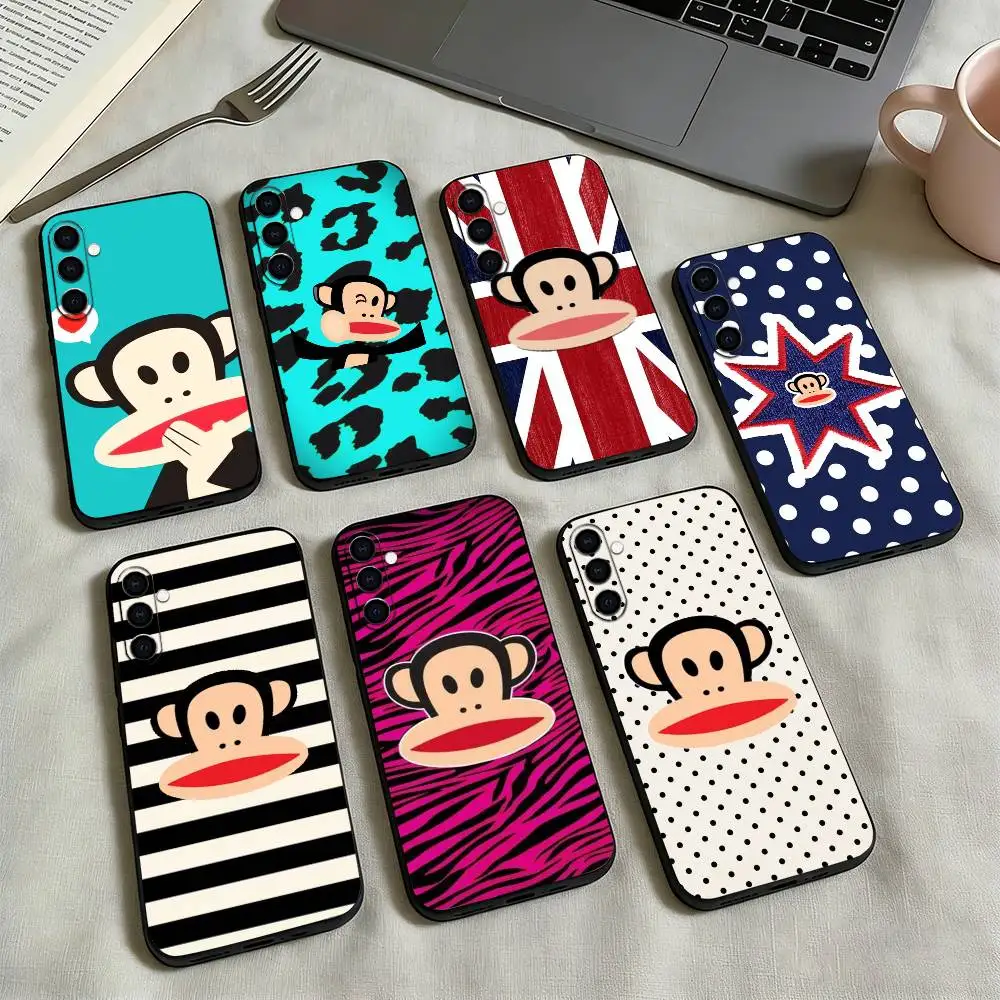 Fashion Logo P-Paul f-Frank Phone Case For Samsung Galaxy A73,A72,A71,A70,A53,A52,A51,Soft Silicone Black Cover
