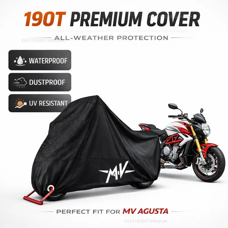

For MV Agusta 675 800 Brutale 800 1000 Turismo Veloce RC 190T Motorcycle Cover Waterproof Dustproof UV Protection All Season