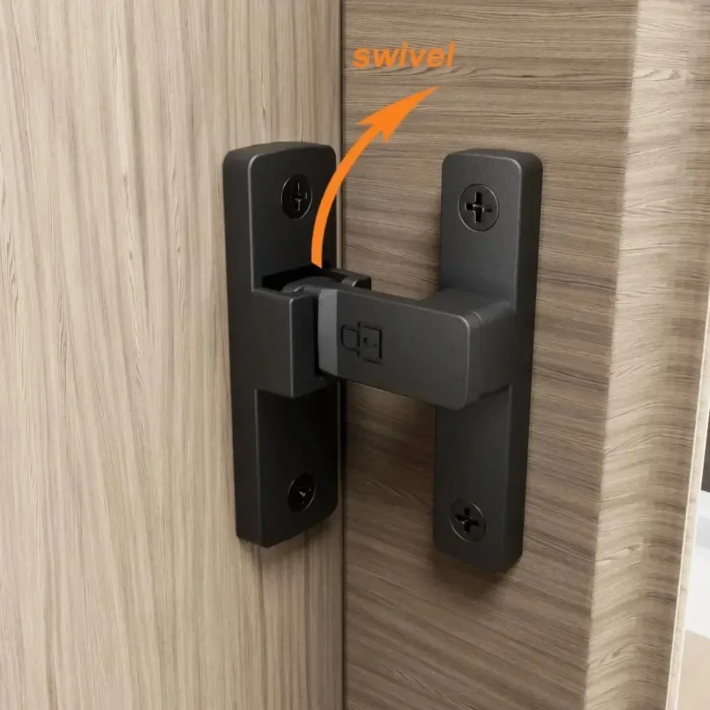 

Door Lock 90/180 Degree Barn Bolt Cast Stainless Steel Hook Latch Window Cabinet Locks with Screws Right Angle Sliding Gate Lock