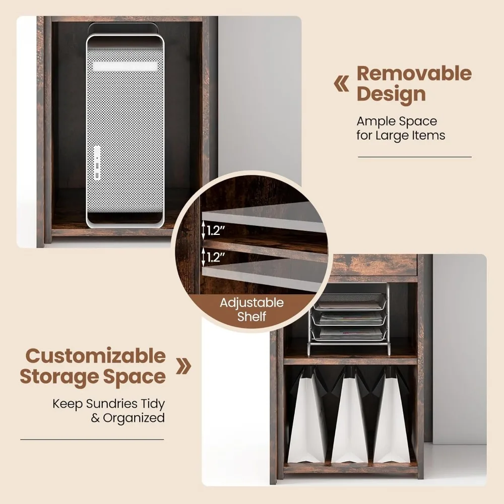 Retail L-Shaped Reception Desk with Lockable Drawer and Storage Shelf for Salon Use