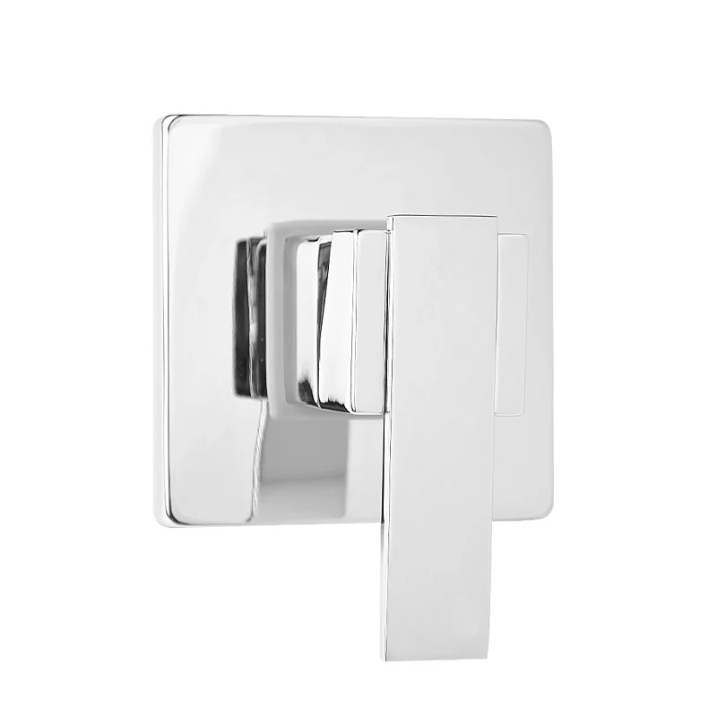 

Polished Chrome Brass Single-Handle Square Plate Mixer Tap Valve Control Valve Shower Faucet For Bath & Shower