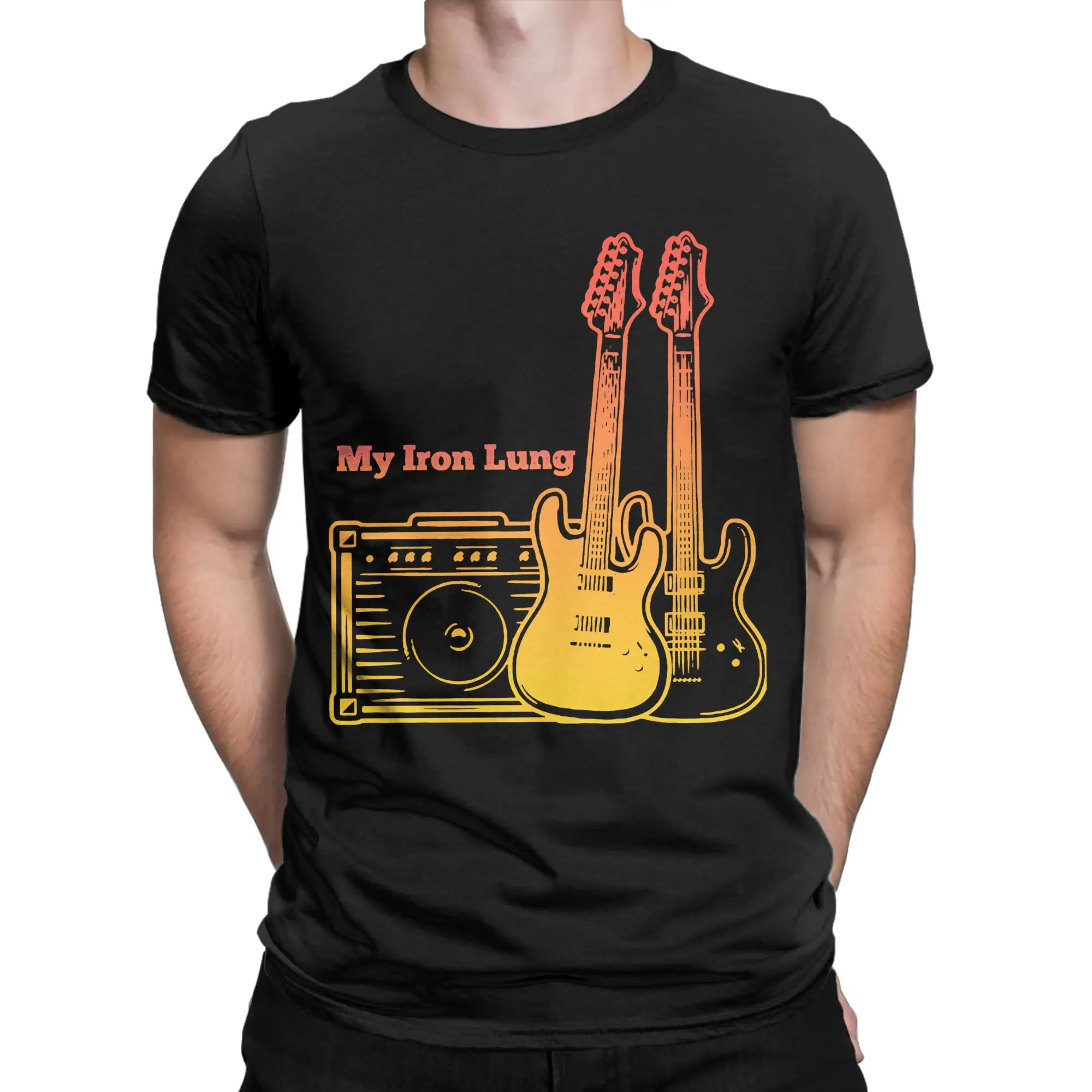 Men T-Shirt My Iron Lung Play With Guitar T-Shirts Fashion  Summer Tee Shirt Y2K Retro Pattern Cotton Clothing Birthday Present