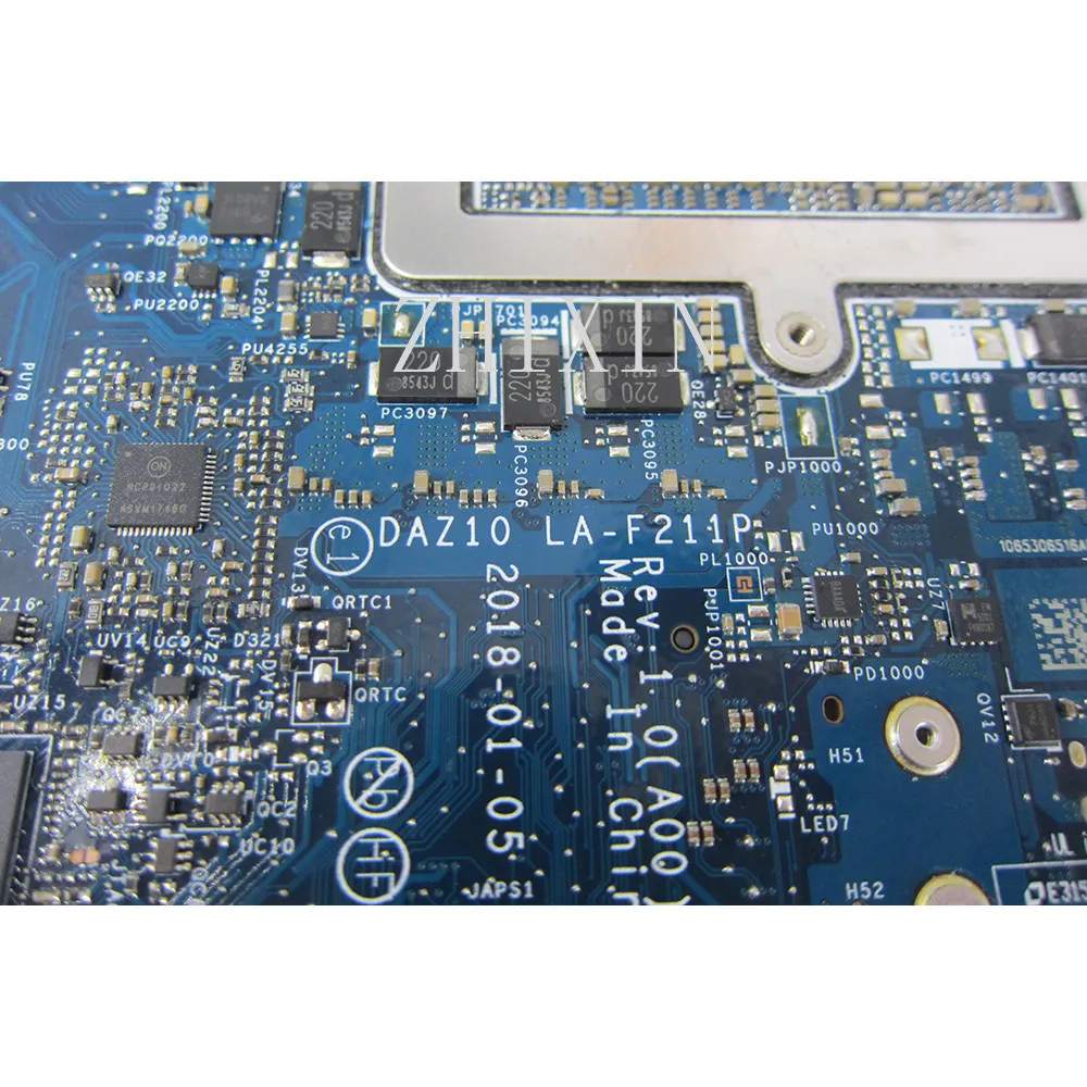 Imagem -02 - Placa-mãe Portátil para Dell Precisão 5530 Xps 15 9575 em I58305g 8g Daz10 La-f211p Cn0f89dj F89dj 1fd88 Mainboard