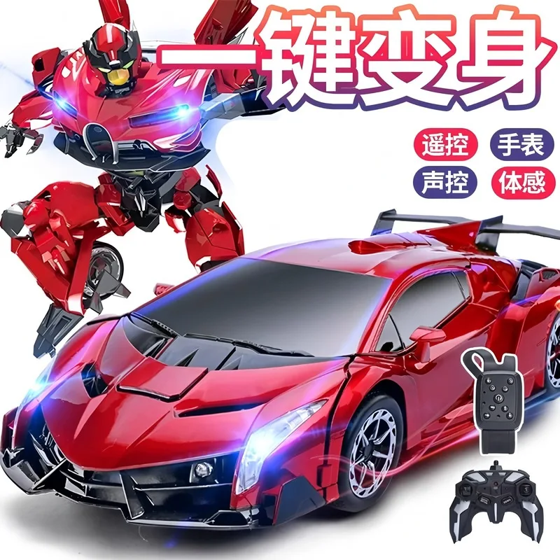 Generic Remote Control Transform Car Gesture  Robot USB Charge  Style Racing Vehicle For Hobby Players