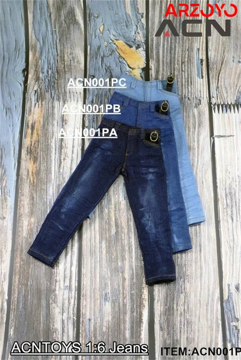 ACNTOYS ACN001P 1/6 Scale Male Distressed Jeans Pants Model Clothes Fit 12''  Soldier Standard Normal Action Figure Body Doll