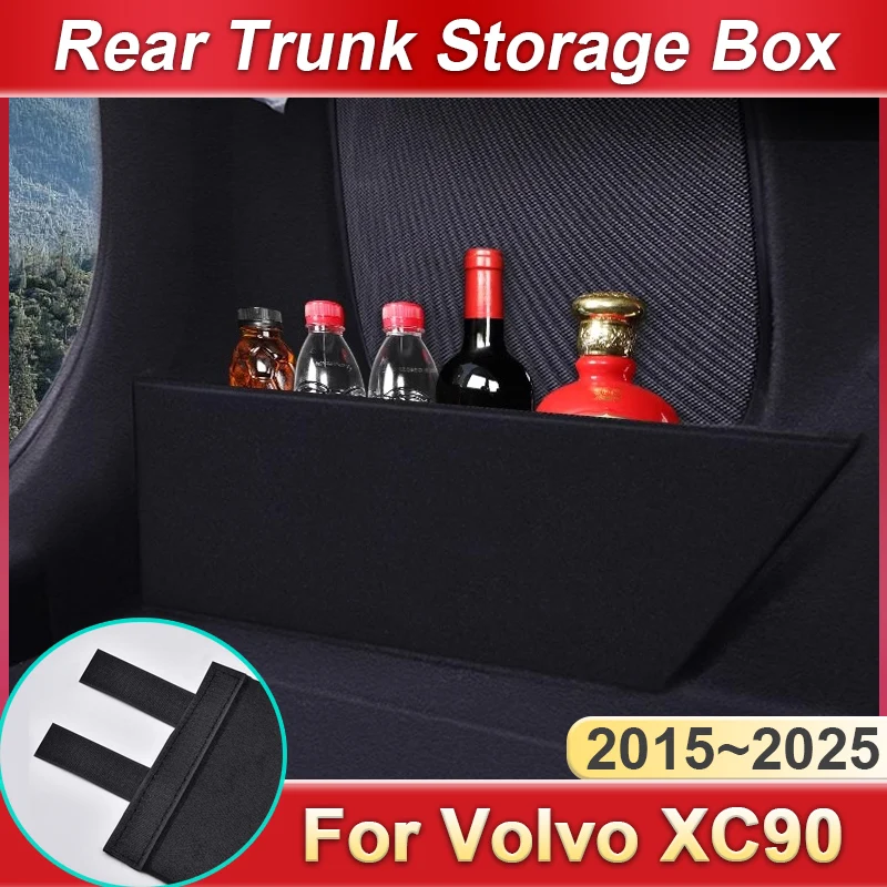 

Auto Accessories for Volvo XC90 2015~2025 Car Trunk Both Sides Organizer Partition Thickening Multifunctional Storage Box Parts
