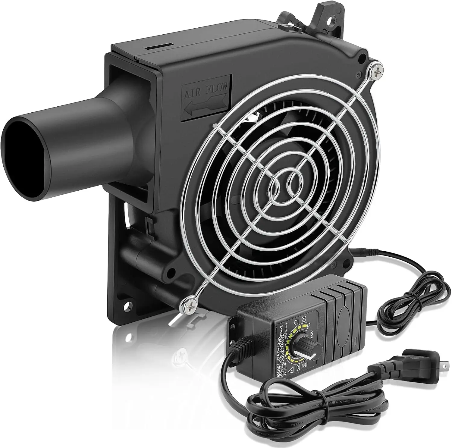 

120mm 12V Electric Blower Fan with Controller for Smoker, Fireplace, Charcoal Starter