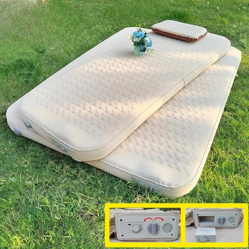 2026 Self-inflating Mat Compact Folding Sleeping Bed  Camping Tent Mat Air Mattress 10cm Thicken Sleeping Pad With