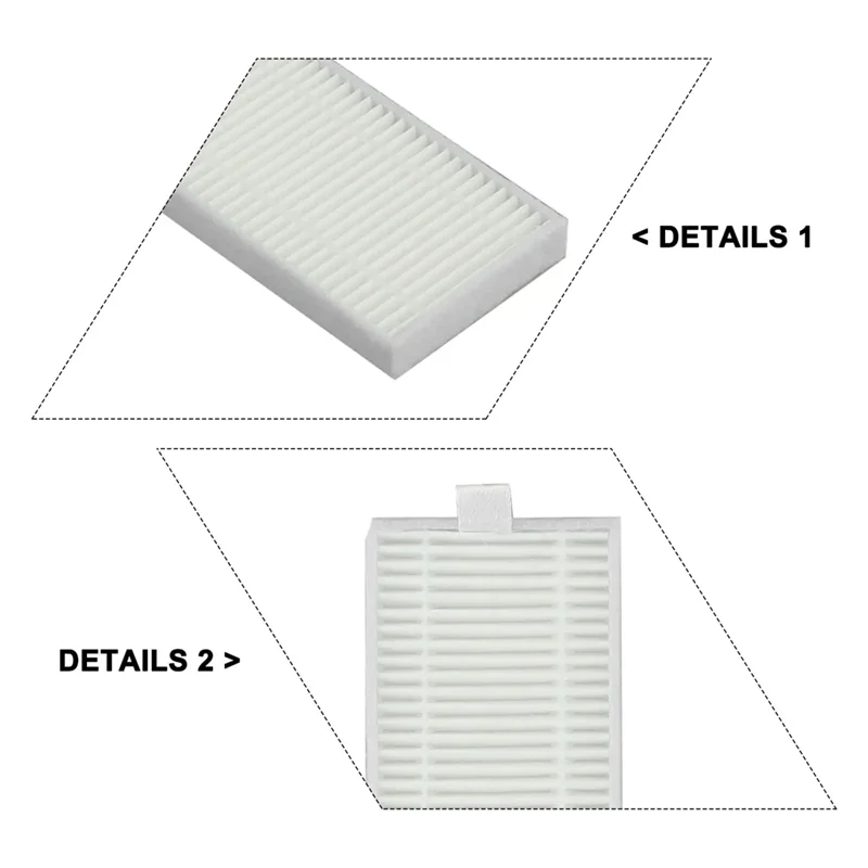B58B-For ROPVACNIC A1 / S1 Robot Vacuum Cleaner Replacement Parts Side Brush Hepa Filter Accessories