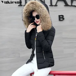 2022 Faux Fur Parkas Women Down Jacket clothes Womens Parkas Thicken Outerwear hooded Winter Coat Female Jacket Cotton padded