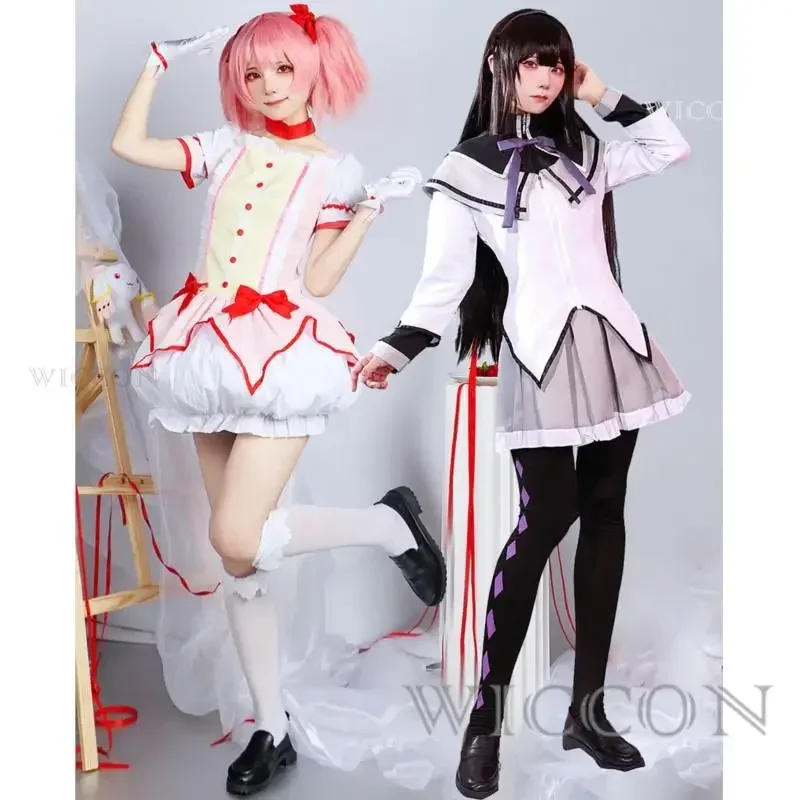 Cosbao Anime chica mágica Puella Magi Madoka Magica disfraces Cosplay Akemi Homura Kaname disfraces de Halloween para mujeres Lolita Dre