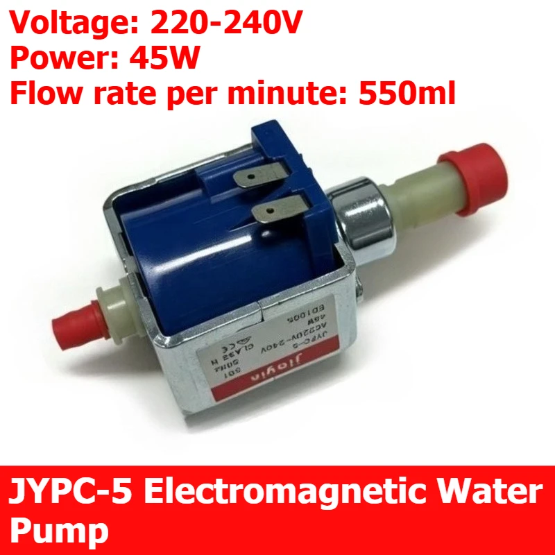 Bomba eletromagnética pequena JYPC-5, bomba de água pequena, acessório para máquina de café, acessório para máquina de passar roupa a vapor, bomba autoescorvante
