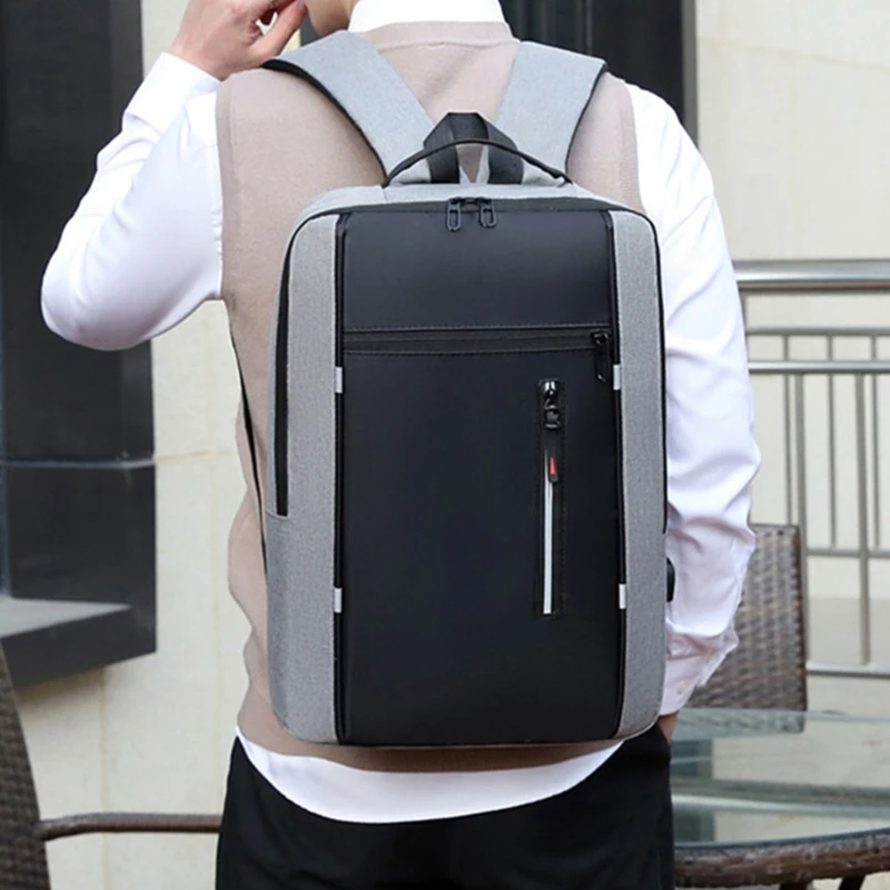 Large Capacity Backpack for Women Man Laptop Backpack with Charging Port Student Travel Backpack Oxford Cloth Backpack