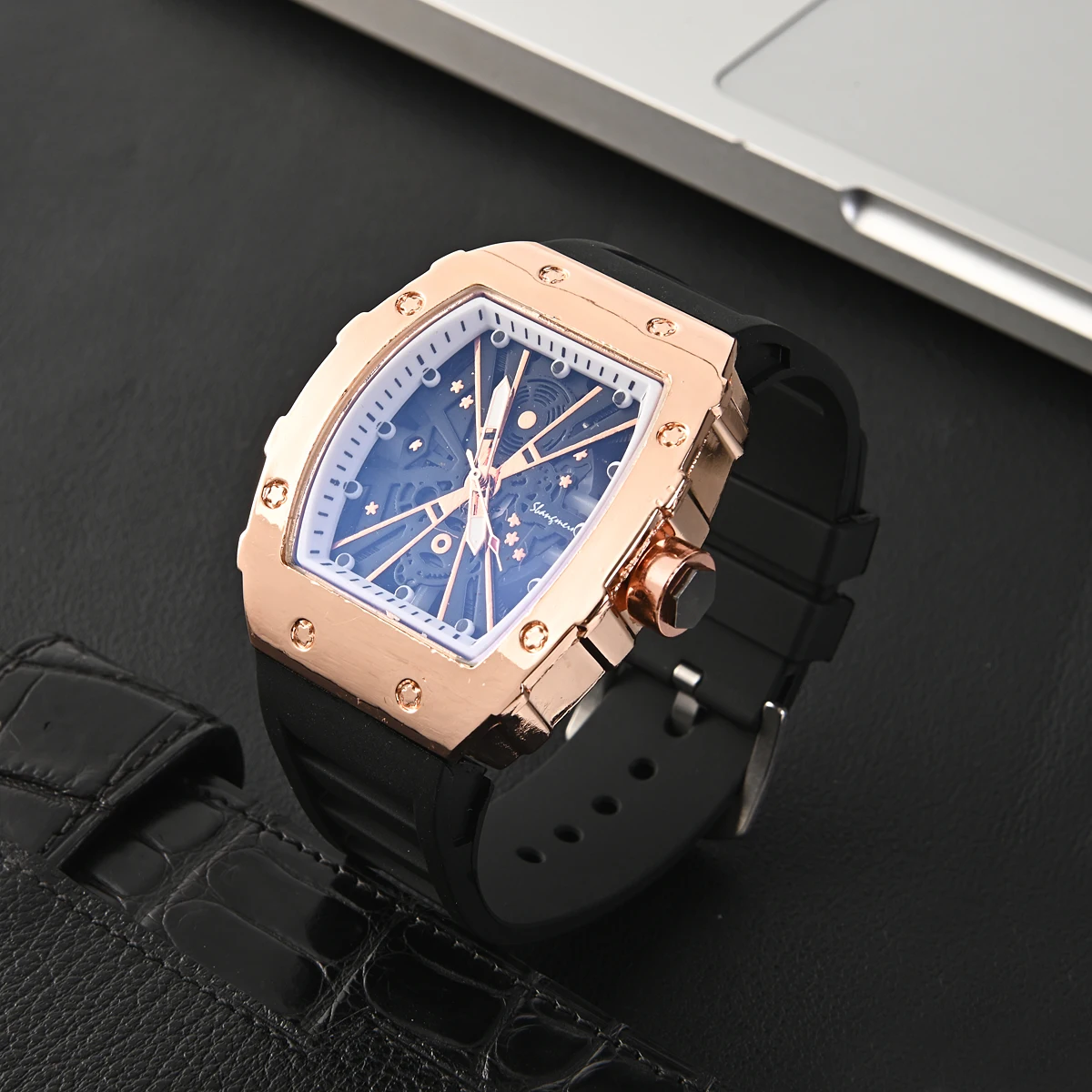 2024 New Fashion Men Luxury Watches Top Mens Big Silicone Jelly Casual Quartz Watch For Gift Relogio Masculino Male Wristwatches