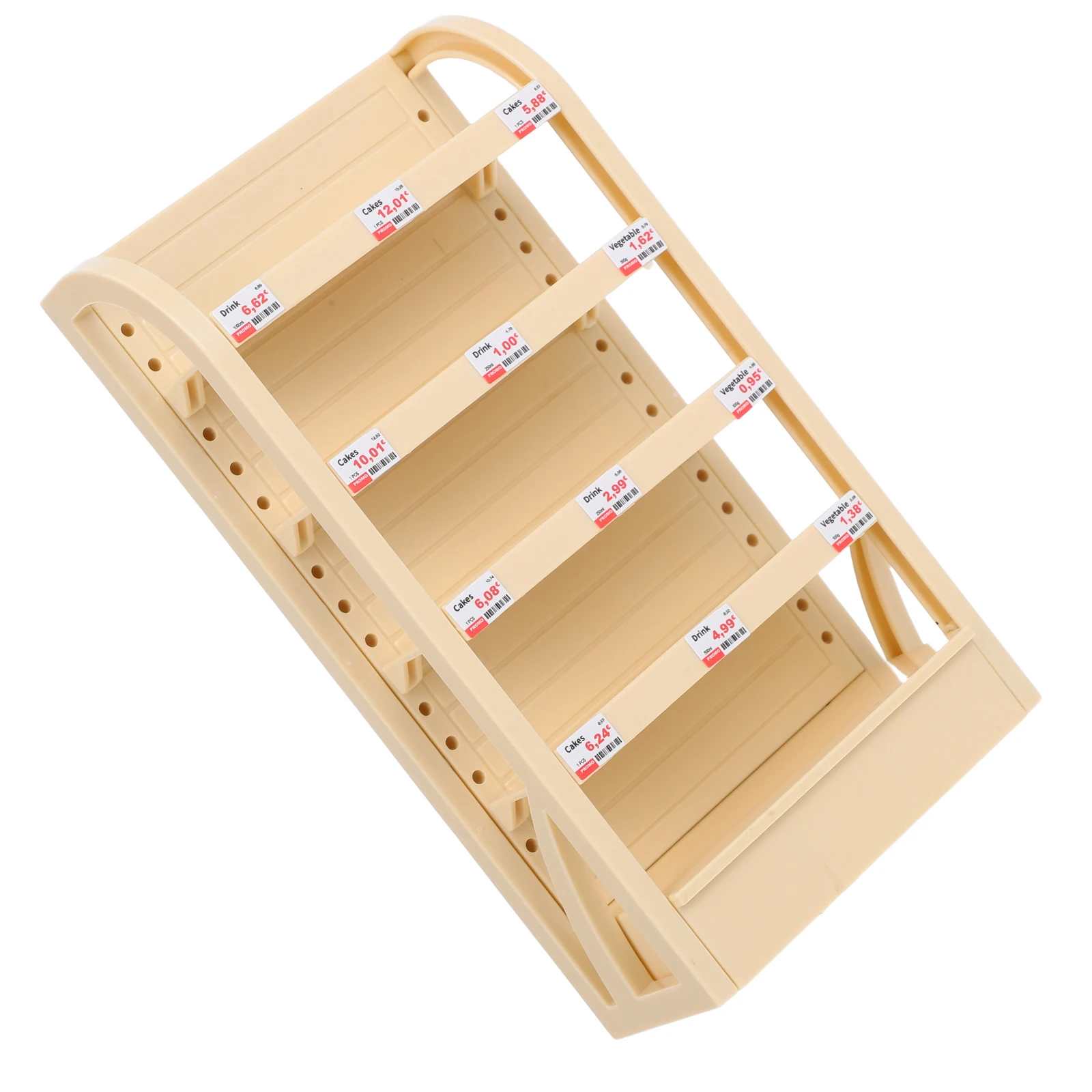 

Mini Supermarket Display Shelf Multilayer Toy Storage Rack Dollhouse Food Compact Cabinet Kids Pretend Play Educational