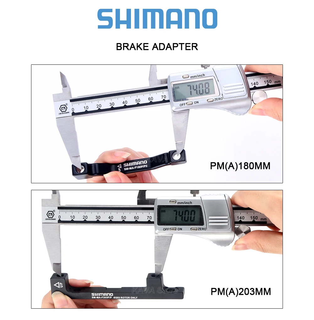 SHIMANO MTB Bremsscheibenadapter PM A 180 mm 203 mm Bremsscheibe Post Mount Konverter Ultraleichte Mountainbike-Teile – Detail 2