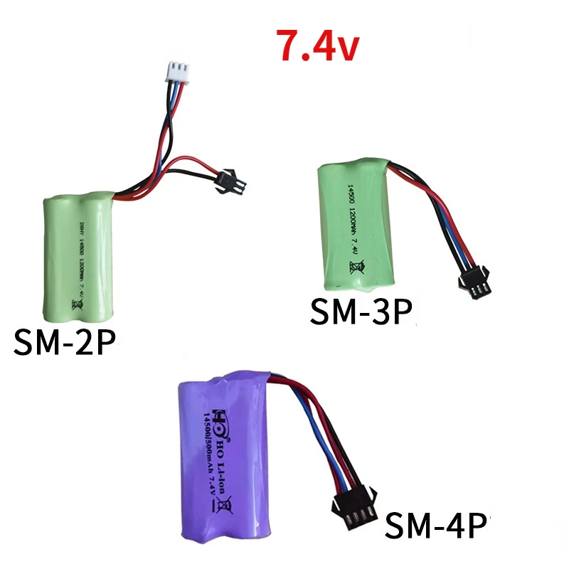 14500 Lithium Battery 3.7V 18650 7.4VElectric Toy Remote Control Car Off-road Vehicle Cylindrical Battery