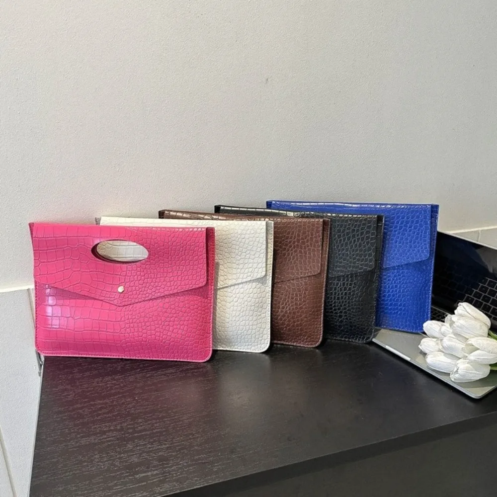 

Portable Pu Leather Envelope Evening Bag Large Capacity Korean Style Ladies Clutch Bag Purses Functional Handheld Bag Travel