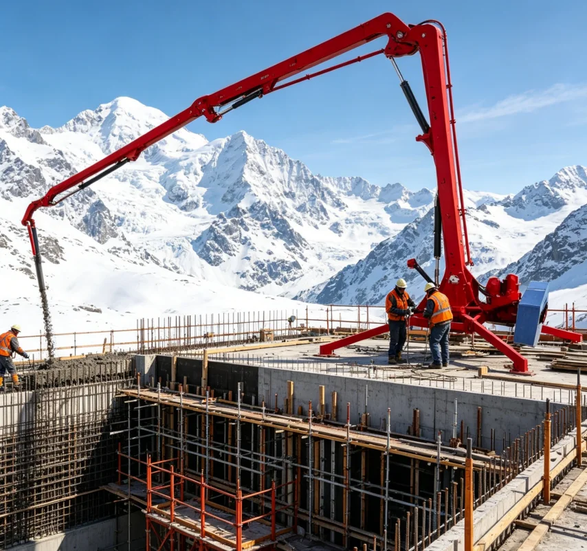 Heavy Duty Hydraulic Concrete Placing Boom High Efficiency Concrete Distributor for Foundation Concrete Pour