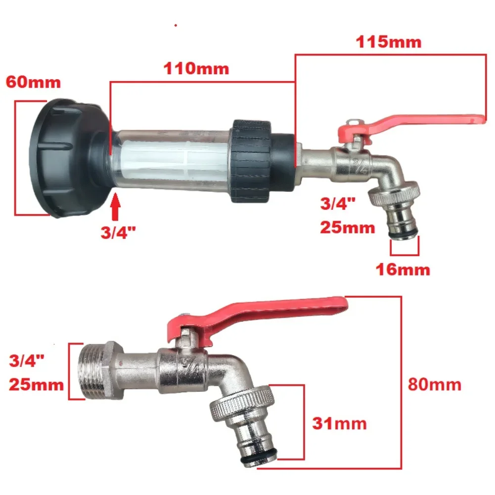 Tonne Bucket Adapter Silver IBC Tote Adapter 90-degree Rotation Silicone Gasket Sealing Tape Included For IBC Tote