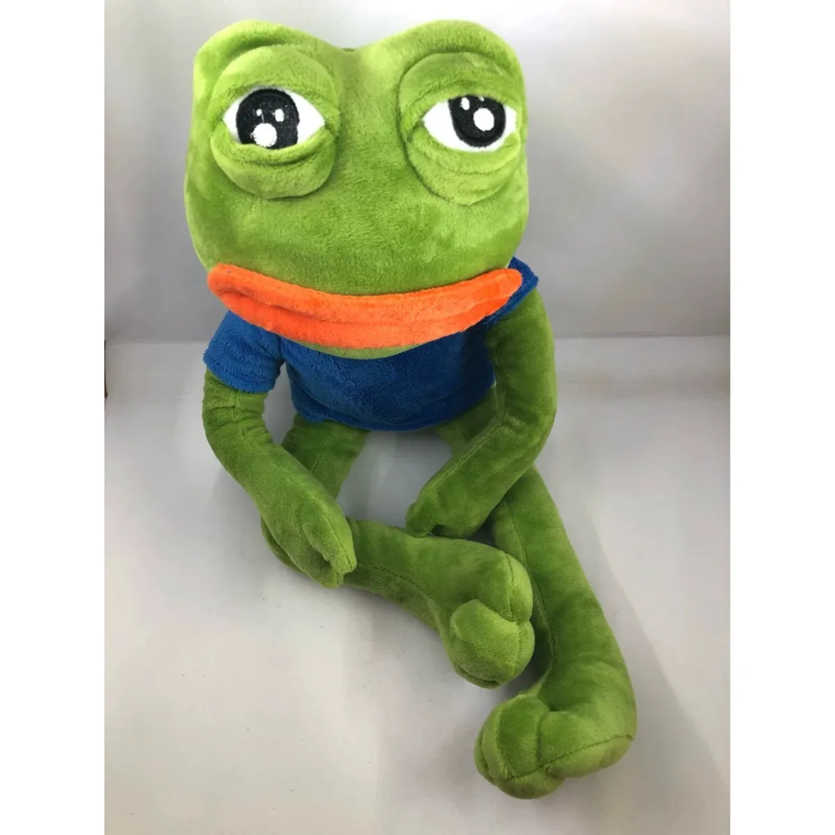 45cm Animal Sad Frog Plush Toy Soft Stuffed Pillow Magic Expression Pepe The Sad Frog Plush Doll Birthday GIfts for Girls Boys view 6