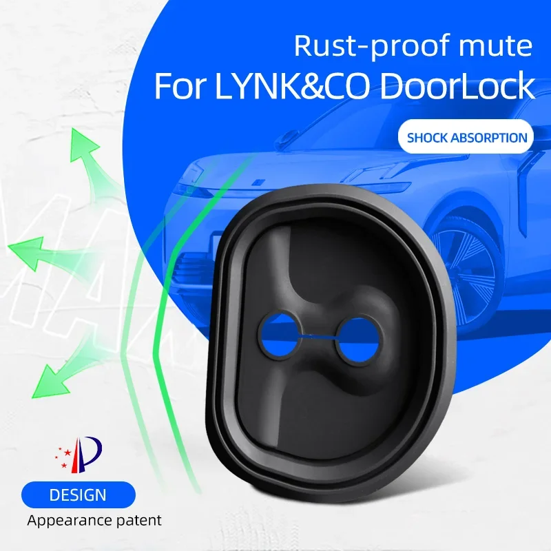 Door Lock Cover Applicable To  LYNK&CO 01 02 03 06 08 01PHEV, Silicone Rustproof Mute Protector, Shock Absorption