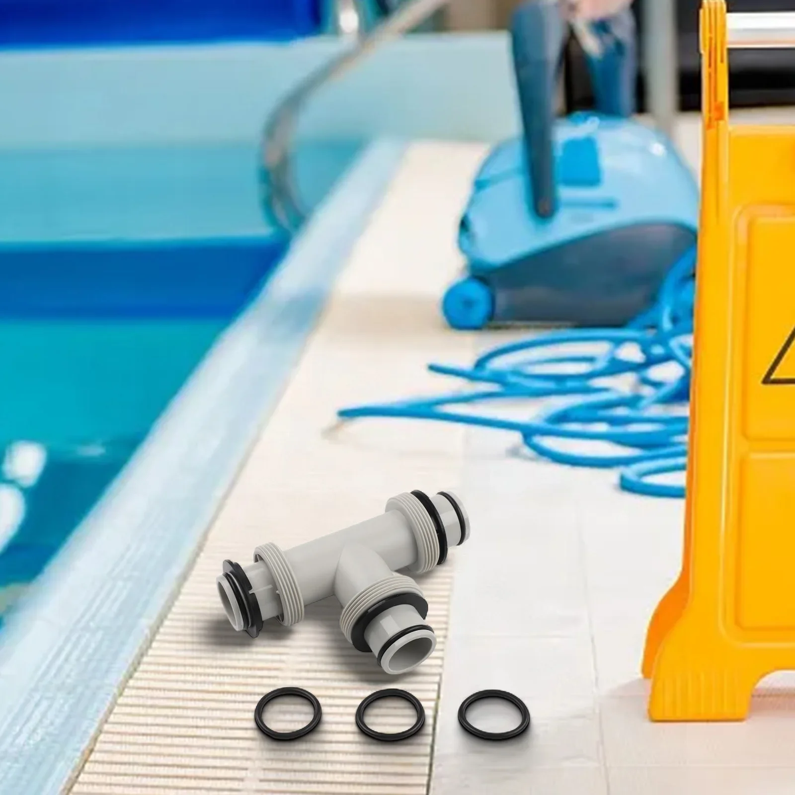 

Соединительный элемент для системы шлангов Intex, 1,5-дюймовый Т-образный адаптер из пищевого полипропилена с уплотнительными кольцами