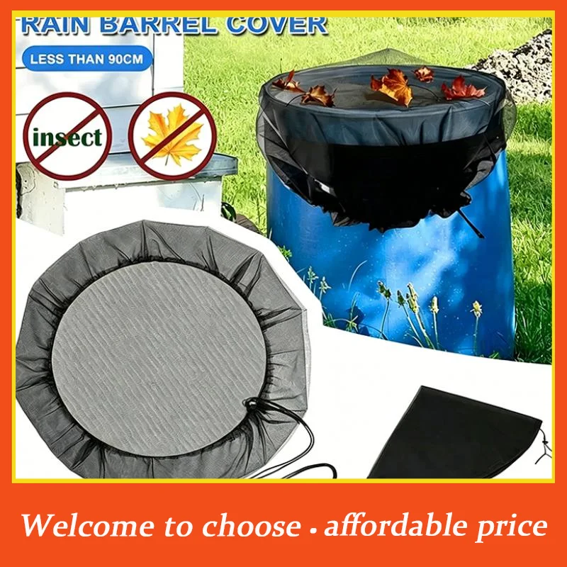 {}Rain Mesh Cover For Water Buckets Mosquito Proof Mesh Protective Cover Lid With Drawstring