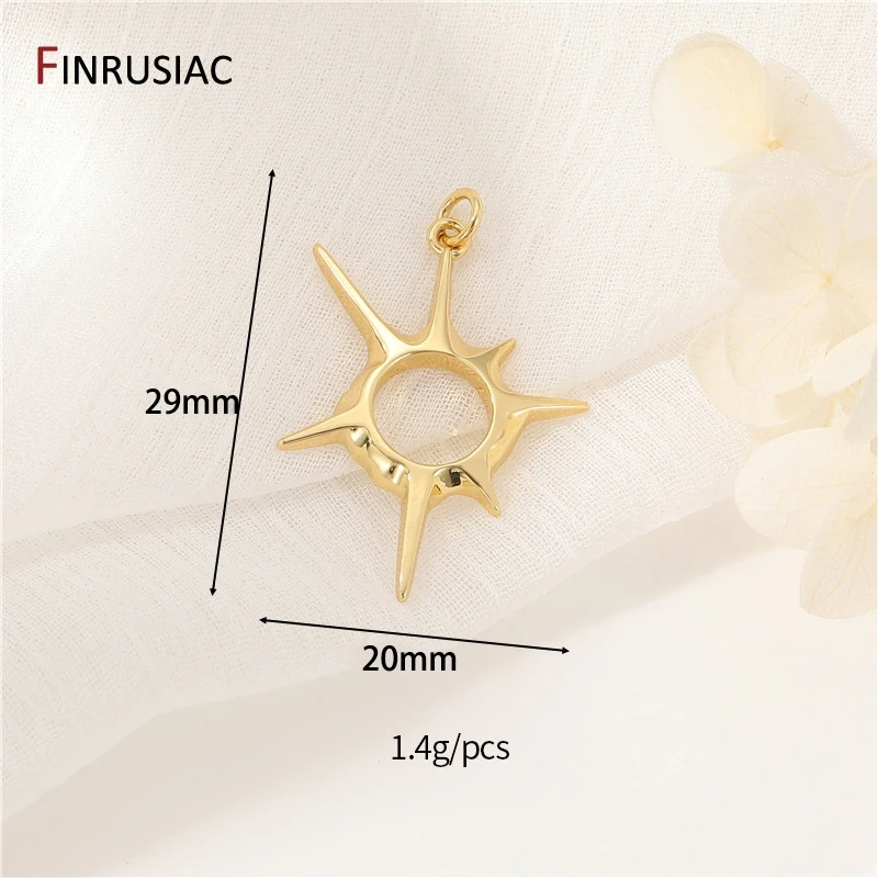 Zunderes-Pendentifs en laiton plaqué or 14 carats pour femmes, breloques nuage et soleil, bijoux, fournitures exécutives, collier à faire soi-même, accessoires de bracelet