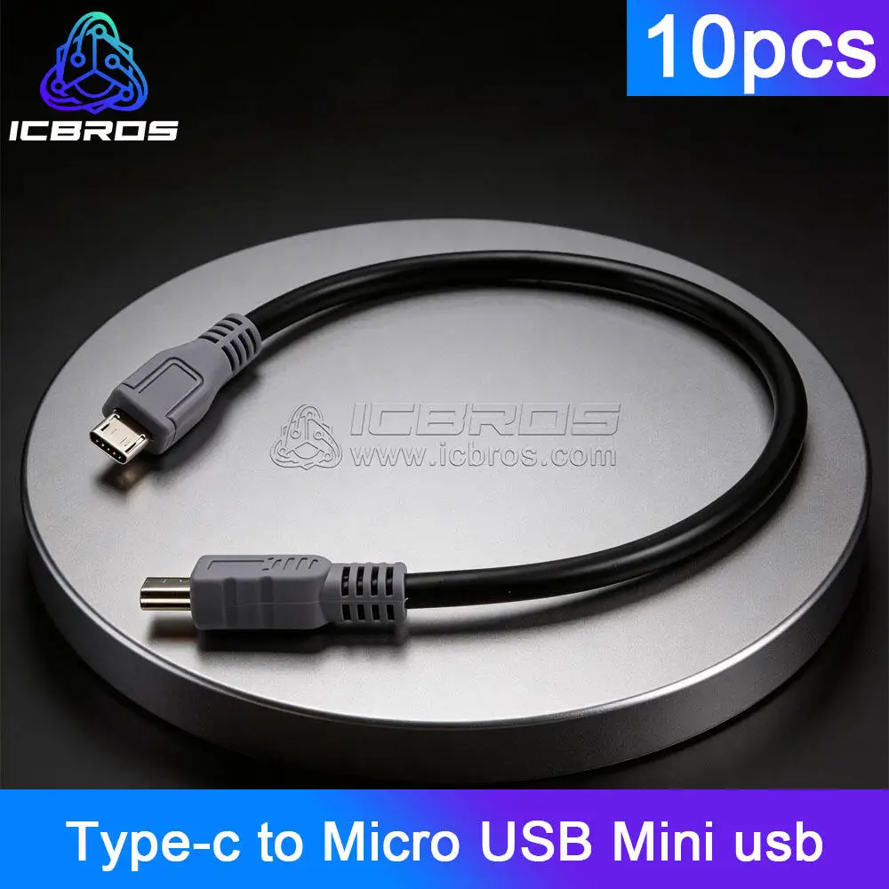 

10 шт. Type-c к Micro USB Mini USB Микро USB-кабель для передачи данных для телефона Android OTG Передача данных Зарядный провод