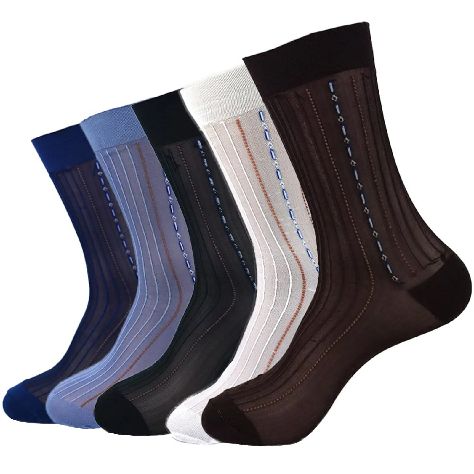 Loose Socks for the Elderly Jacquard Socks for men Nylon Stockings Old silk Stockings for the Elderly thin