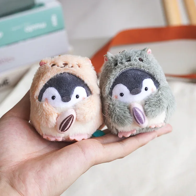 Japanese Style Positive Energy Hamster Penguin Plush Pendant Small Doll Bag Hanging Decoration Cute Dummy Keychain Gift