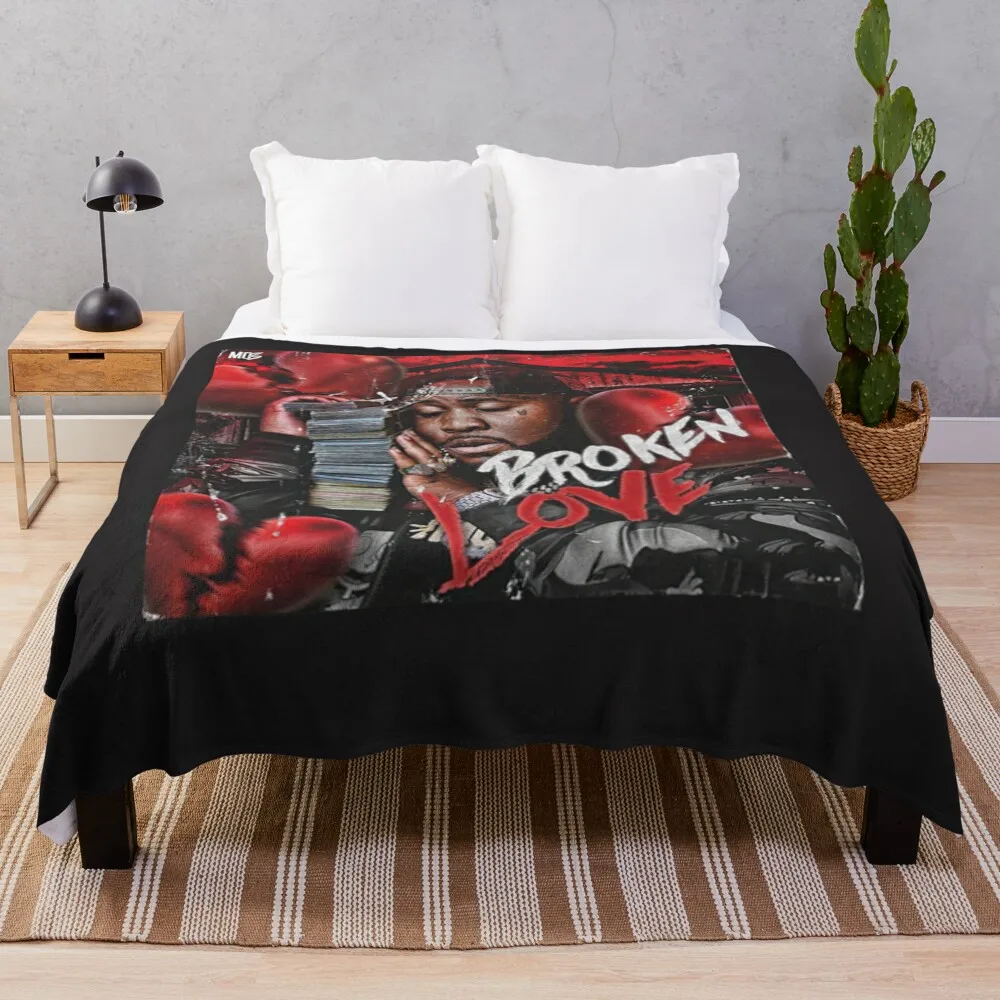 

RIP MO3 Brown Love Throw Blanket Portable Lightweight Blanket for Travel Camping