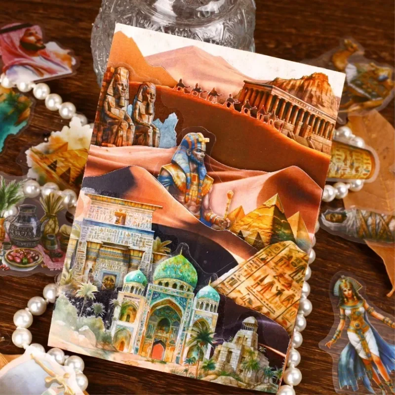 

30 Pieces Sticker Arts Camelot Exotic Love Egyptian PET Decoration Crafts Scrapbooking Material paper Background Supplies