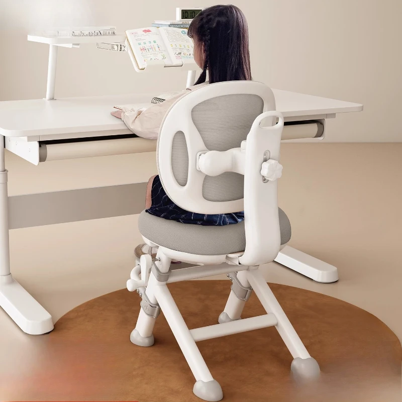 Adjustable Kids Study Chair Ergonomic Children's Desk Seat with Posture Support Students Swivel Stool for Home Schooling Chairs