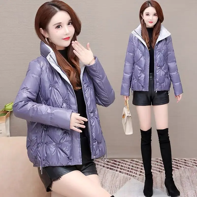 

2023 Winter New Down Cotton Jacket Loose Versatile Women's Coat Elegant Casual Comfortable Large Size Female Outerwear 3XL