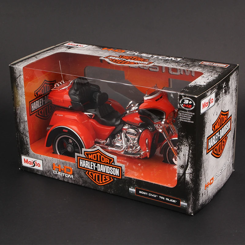 Maisto 1:12 Harley-Davidson CVO Tri Glide 2021 Trikes Die Cast Vehicles Collectible Motorcycle Model Toys Diecast Moto Gift