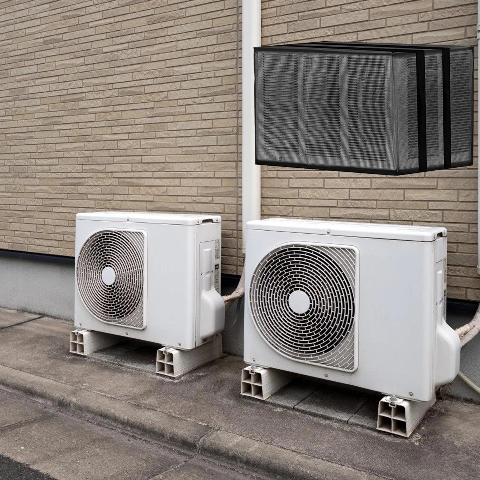 

Air Conditioner Outside Unit Cover Heavy Duty Waterproof Polyester Foldable Outdoor Ac Protector for Rain Sun Debris Wind