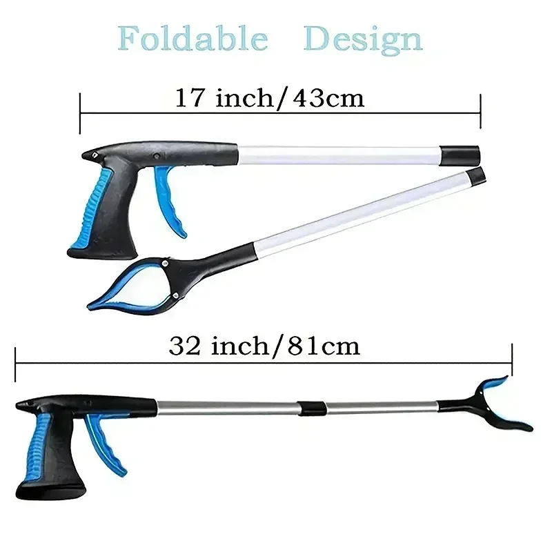 1 قطعة القابض القابل للطي موسع أدوات يدوية القمامة الوصول المنتقى للطي القمامة المنتزع التقاط أدوات المنتزع