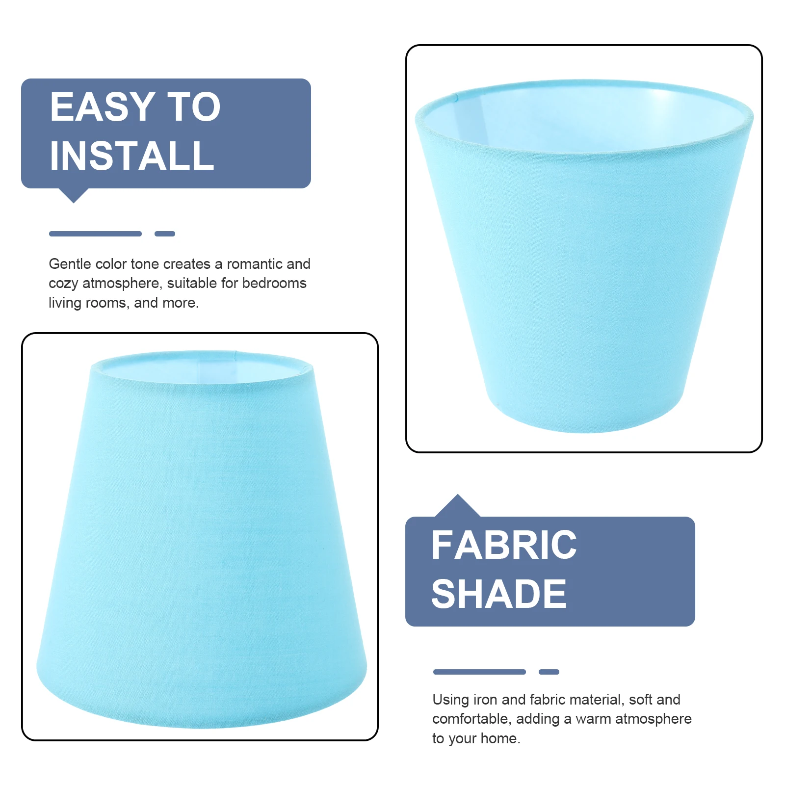 

Fabric Lampshade Cover Soft Iron Home Decor Table Desk Bulb Shades Durable Replacement Bedroom Living Room Lamp Shade Household