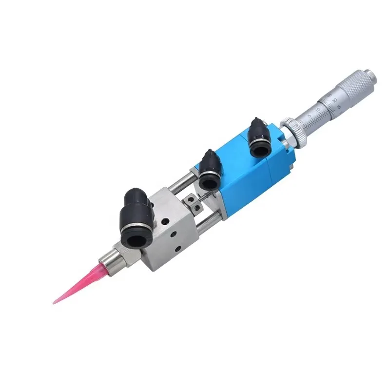 Large Flow Double Liquid Back Suction Glue Dispenser Nozzle Two-Component Adhesive Dispensing Valve for Craft And Industrial Use